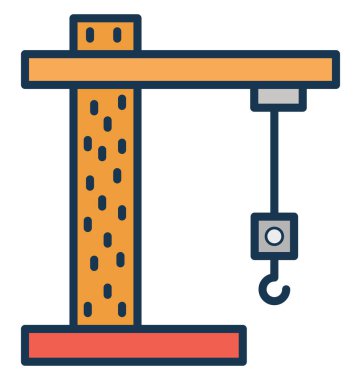 İzole vektör simge kolayca değiştirilebilir veya düzenleme kaldırma, vinç