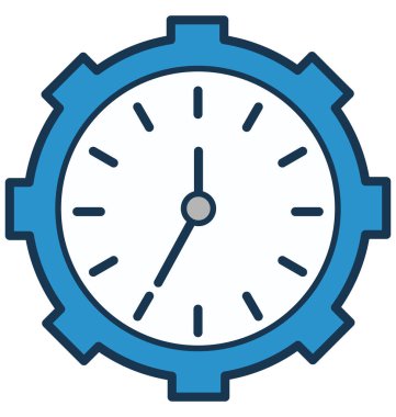 Yönetim zaman, saat izole vektör simge kolayca değiştirilebilir veya düzenleme ayarları