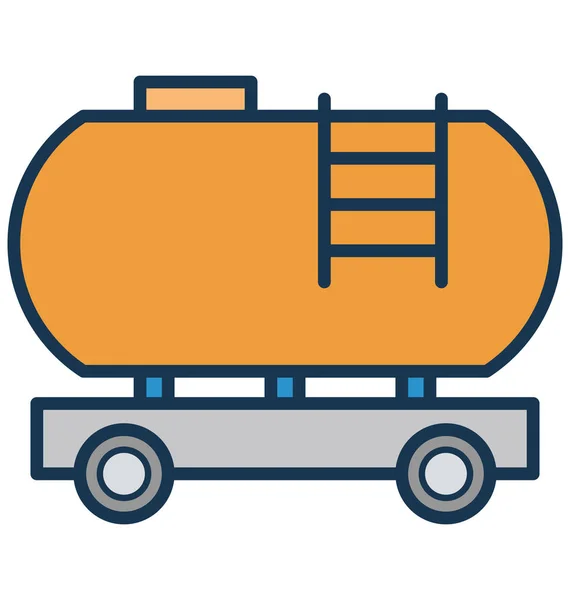 Freight Fuel Truck Vector Icon — Stock Vector