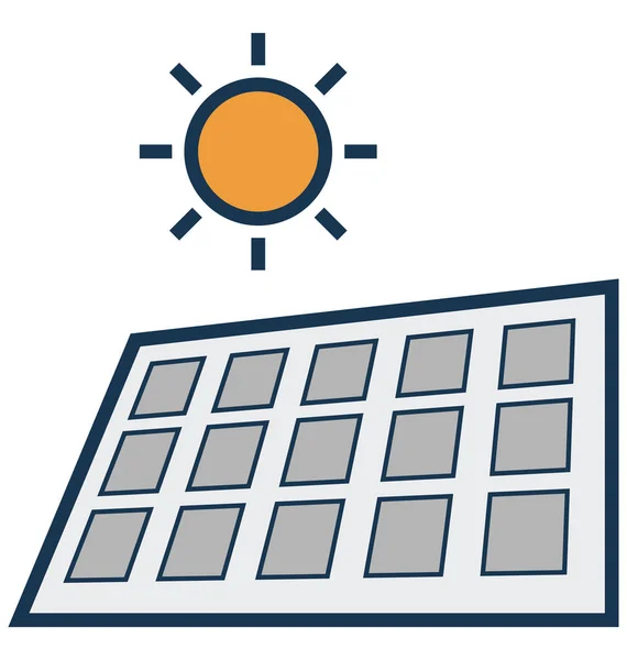 Solar Painel Isolado Vector Icon Pode Ser Facilmente Modificado Editar —  Vetores de Stock