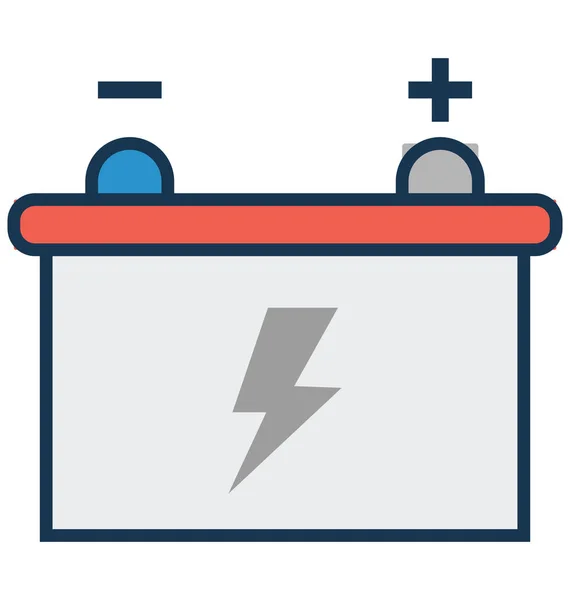 Accumulator Battery Isolated Vector Icon Can Easily Modified Edit — Stock Vector
