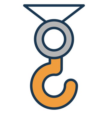 Kargo, izole vektör simge kolayca değiştirilebilir veya düzenleme vinç