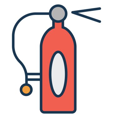 Yangın söndürücü, izole vektör simge kolayca değiştirilebilir veya düzenleme söndürücü güvenlik