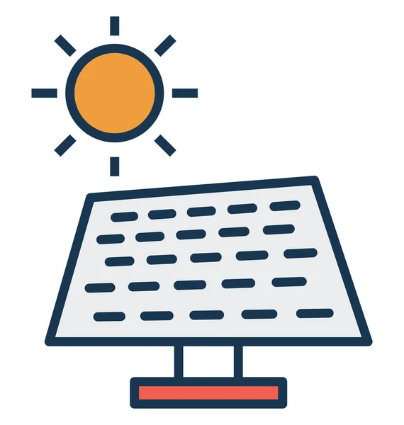 Solar Painel Isolado Vector Icon Pode Ser Facilmente Modificado Editar —  Vetores de Stock