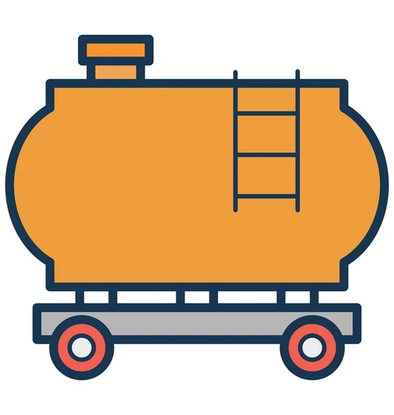 Cargo Train Freight Train Isolated Vector Icon Can Easily Modified — Stock Vector
