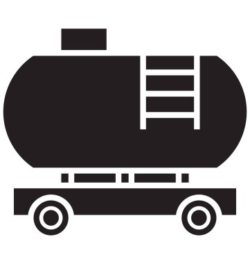 Nakliye, yakıt kamyon vektör simgesi