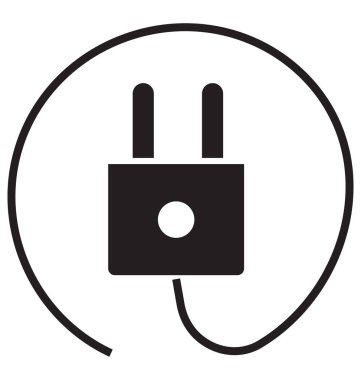 Elektrik fişi, fiş vektör simgesi