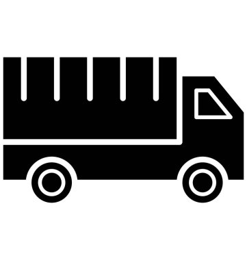 İnşaat Kamyon, damperli kamyon izole vektör simge kolayca değiştirilebilir veya düzenleme