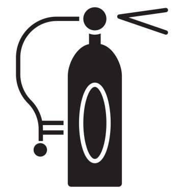 Yangın söndürücü, izole vektör simge kolayca değiştirilebilir veya düzenleme söndürücü güvenlik