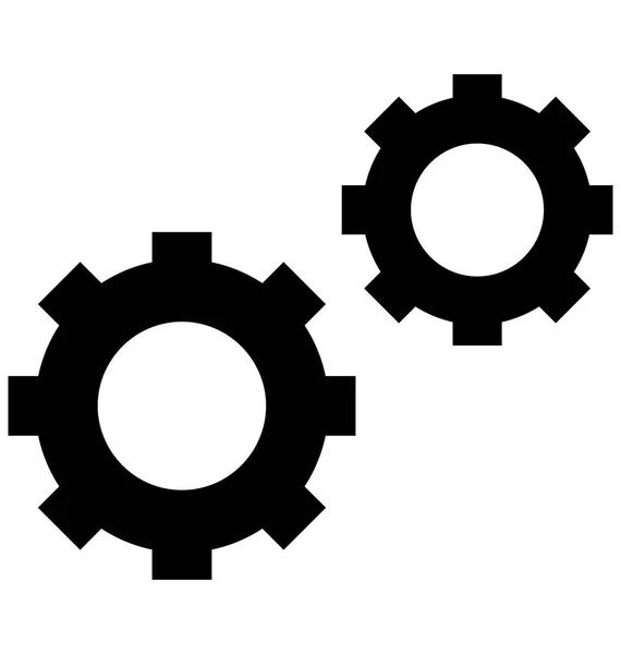 Cog Roue Dentée Icône Vectorielle Isolée Peut Être Facilement Modifiée — Image vectorielle