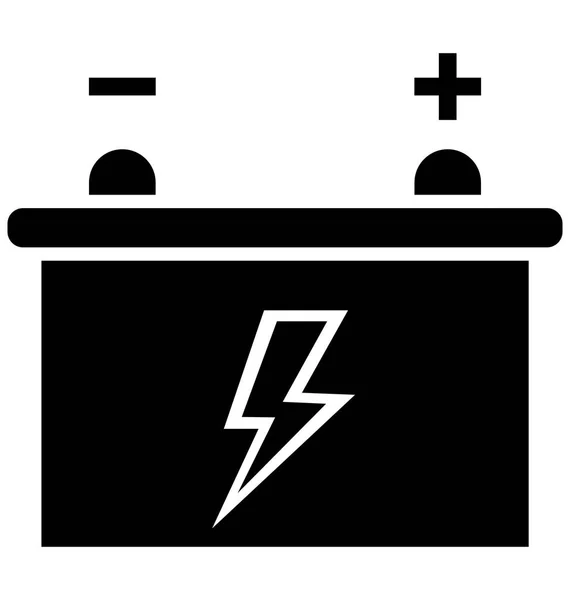 Accumulateur Icône Vectorielle Isolée Par Batterie Peut Être Facilement Modifiée — Image vectorielle