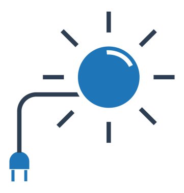 Elektrik prizinden, izole vektör simge kolayca değiştirilebilir veya düzenleme tak