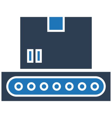 Konveyör, kemer izole vektör simge kolayca değiştirilebilir veya düzenlemek