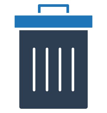 Kül bin, izole vektör simge kolayca değiştirilebilir veya düzenleme çöp kovası