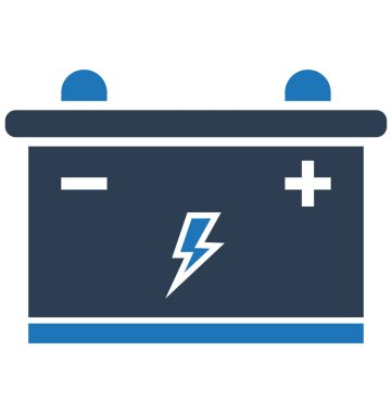 Akümülatör, izole vektör simge kolayca değiştirilebilir veya düzenleme pil