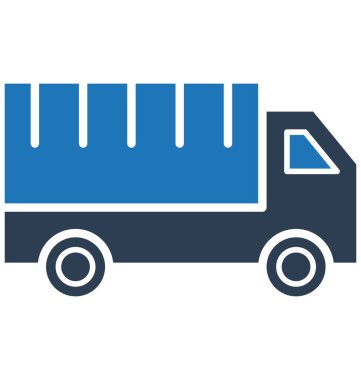 İnşaat Kamyon, damperli kamyon izole vektör simge kolayca değiştirilebilir veya düzenleme