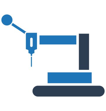 Endüstriyel, robotik teknoloji izole vektör simge kolayca değiştirilebilir veya düzenleme