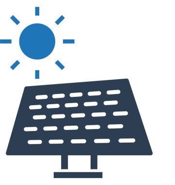 İzole vektör simge kolayca değiştirilebilir veya düzenleme güneş, paneli