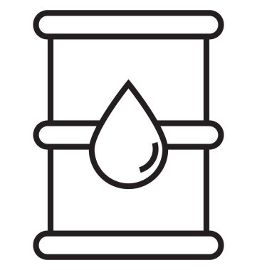 Yakıt konteyner, yakıt davul vektör simge kolayca değiştirilebilir veya düzenleme