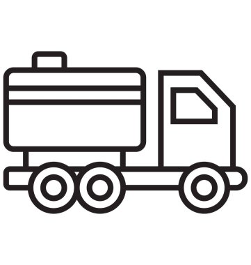 Nakliye, izole vektör simge kolayca değiştirilebilir veya düzenleme Benzin tankeri