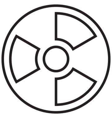 Tehlike, nükleer vektör simge kolayca değiştirilebilir veya düzenleme