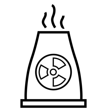 Nükleer, bitki izole vektör simge kolayca değiştirilebilir veya düzenleme