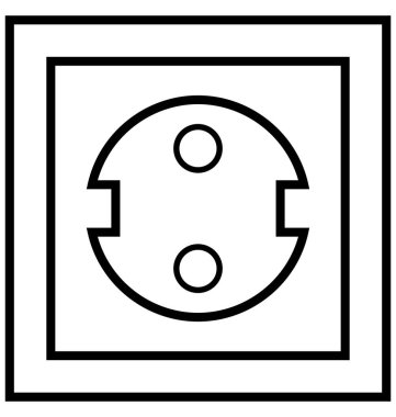 Elektrik, izole vektör simge kolayca değiştirilebilir veya düzenleme çıkış