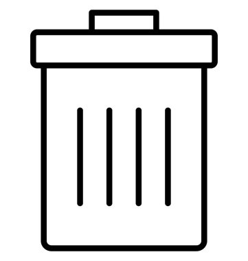 Kül bin, izole vektör simge kolayca değiştirilebilir veya düzenleme çöp kovası