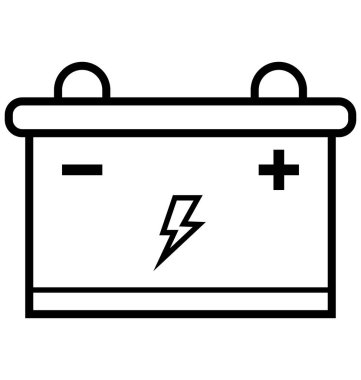 Akümülatör, izole vektör simge kolayca değiştirilebilir veya düzenleme pil
