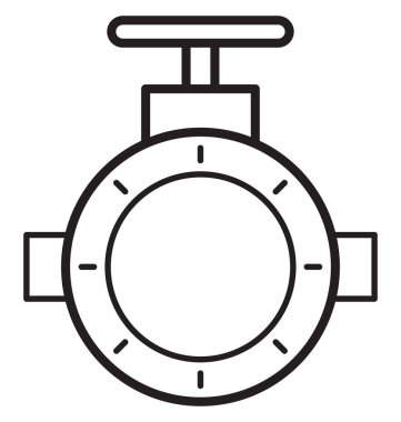 Ana boru hattı, boru Vana izole vektör simge kolayca değiştirilebilir veya düzenleme