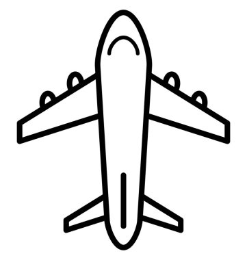 Uçak, uçak, vektör simge kolayca değiştirilebilir veya düzenleme