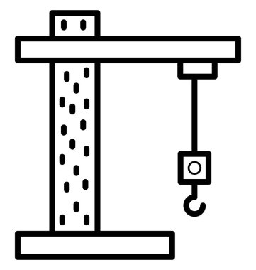 İzole vektör simge kolayca değiştirilebilir veya düzenleme kaldırma, vinç