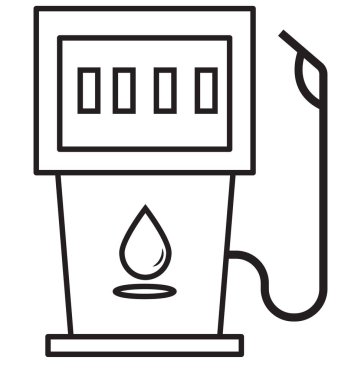 Yakıt dağıtıcısı, izole vektör simge kolayca değiştirilebilir veya düzenleme yakıt pompası