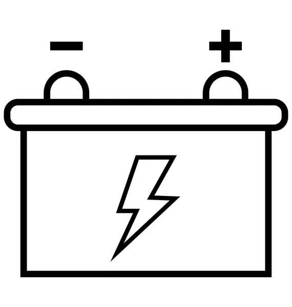 Accumulateur Icône Vectorielle Isolée Par Batterie Peut Être Facilement Modifiée — Image vectorielle