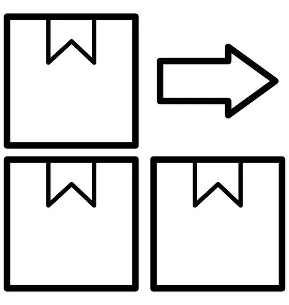 Boîtes Paquets Icône Vectorielle Isolée Peut Être Facilement Modifiée Éditée — Image vectorielle
