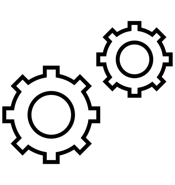 Cog Rueda Dentada Icono Vectorial Aislado Puede Modificar Editar Fácilmente — Archivo Imágenes Vectoriales