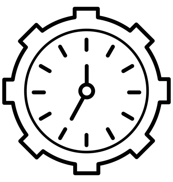 Gestionarea Timpului Setările Timp Icon Izolat Vector Poate Ușor Modificat — Vector de stoc