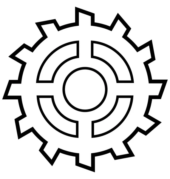 Cog Cogwheel Isolated Vector Icon Can Easily Modified Edit — Stock Vector