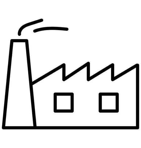 Chimenea Icono Aislado Fábrica Del Vector Puede Modificar Editar Fácilmente — Archivo Imágenes Vectoriales