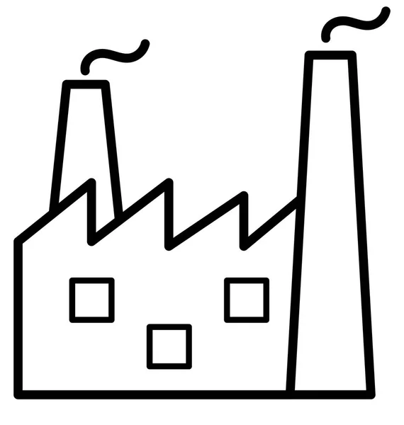 Chimenea Icono Aislado Fábrica Del Vector Puede Modificar Editar Fácilmente — Archivo Imágenes Vectoriales