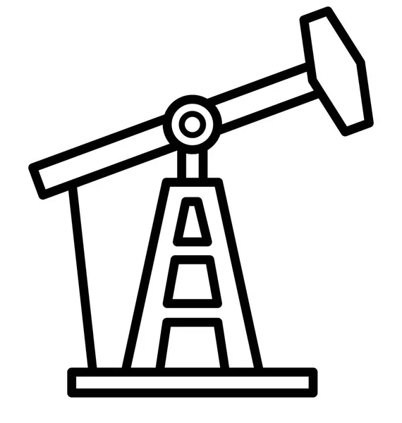 Олія Верстат Качалка Нафтової Свердловини Ізольованих Векторної Icon Можуть Бути — стоковий вектор