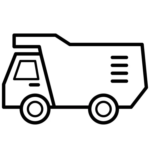 Camion Construction Camion Benne Icône Vectorielle Isolée Peut Être Facilement — Image vectorielle