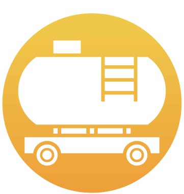 Nakliye, yakıt kamyon vektör simge kolayca değiştirilebilir veya düzenleme