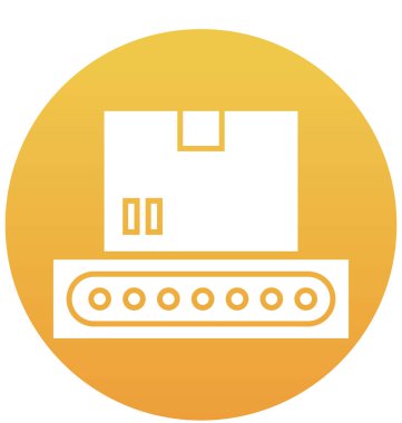 Konveyör, kemer izole vektör simge kolayca değiştirilebilir veya düzenlemek