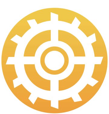 COG, izole vektör simge kolayca değiştirilebilir veya düzenleme dişli