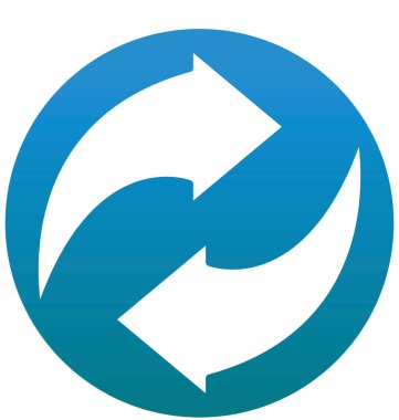 Geri dönüşüm, izole vektör simge kolayca değiştirilebilir veya düzenleme Yinele