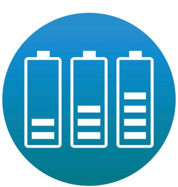 Pil seviyesi, pil şarj izole vektör simge kolayca değiştirilebilir veya düzenleme