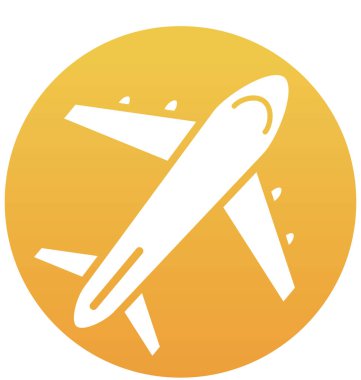 Uçak, uçak, vektör simge kolayca değiştirilebilir veya düzenleme