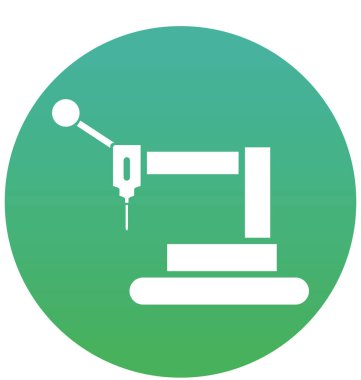 Endüstriyel, robotik teknoloji izole vektör simge kolayca değiştirilebilir veya düzenleme