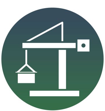 İzole vektör simge kolayca değiştirilebilir veya düzenleme kaldırma, vinç